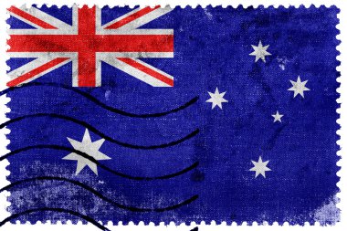 Avustralya bayrağı - eski posta pulu