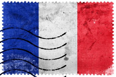 Fransa bayrağı - eski posta pulu