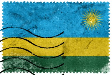 Ruanda bayrak - eski posta pulu