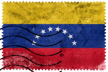 Venezuela bayrak - eski posta pulu