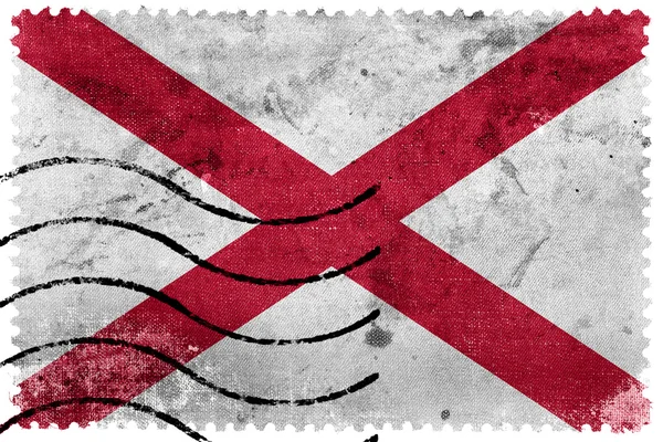 Alabama State Flag - old postage stamp — Stock Photo, Image