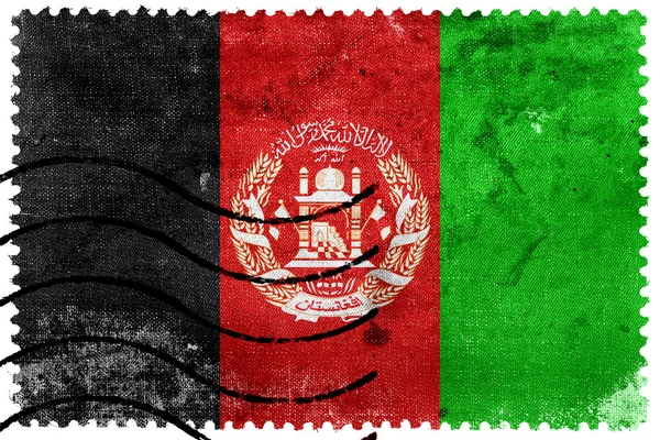 Afganistan Flag - vanha postimerkki — kuvapankkivalokuva