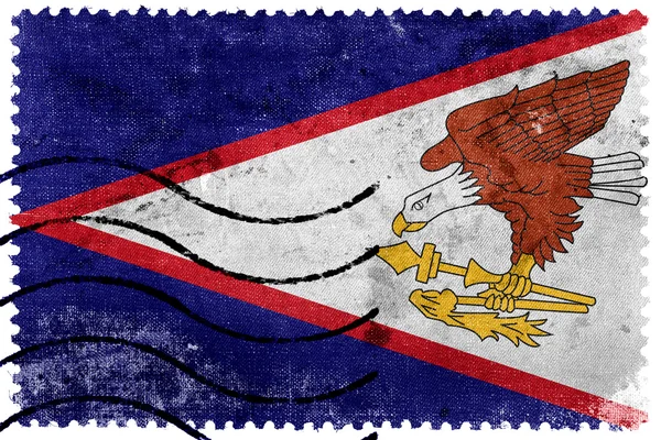 Bandiera Samoa Americane - vecchio francobollo — Foto Stock