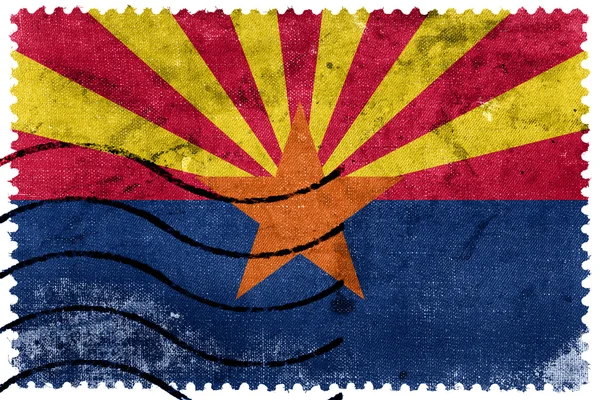 Arizona State Flag - old postage stamp — Stock Photo, Image