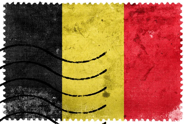 Belgien flagga - gamla frimärke — Stockfoto