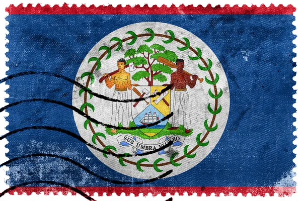 Bandera de Belice - sello postal antiguo — Foto de Stock