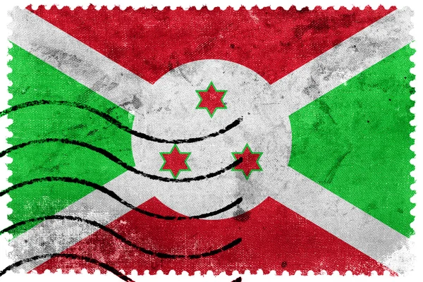 Bandera de Burundi - sello postal antiguo —  Fotos de Stock