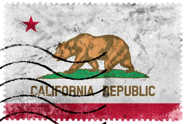 California State flagga - gamla frimärke — Stockfoto