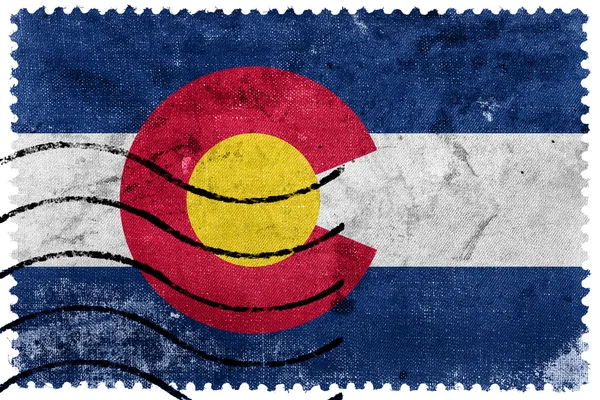 कोलोराडो राज्य ध्वज पुराना डाक टिकट — स्टॉक फ़ोटो, इमेज