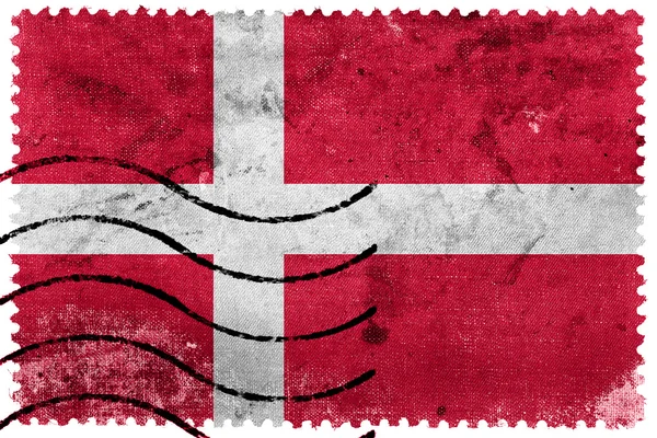 Denemarken Flag - oude postzegel — Stockfoto