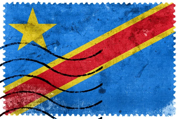 Democratic Republic of the Congo Flag - old postage stamp — Stock Photo, Image