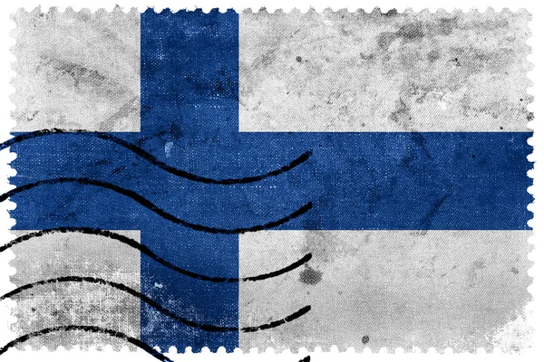 Bandera de Finlandia - sello postal antiguo —  Fotos de Stock