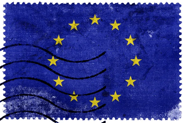 Europese Unie Flag - oude postzegel — Stockfoto