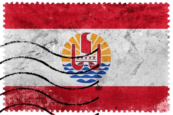 Frans Polynesië Flag - oude postzegel — Stockfoto