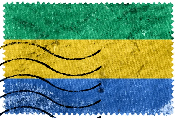 Gabon Drapeau - timbre-poste ancien — Photo