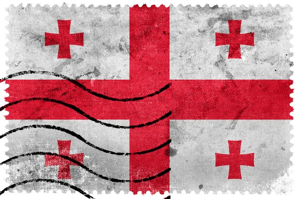 Bandeira da Geórgia - antigo selo postal — Fotografia de Stock