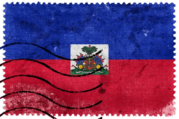 Haiti flag - alte Briefmarke — Stockfoto