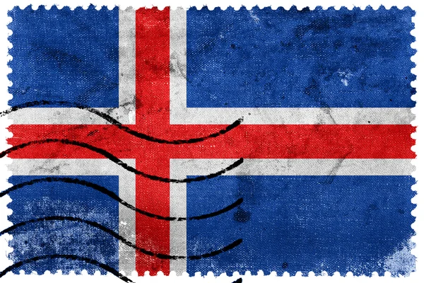 Iceland Flag - old postage stamp — Stock Photo, Image