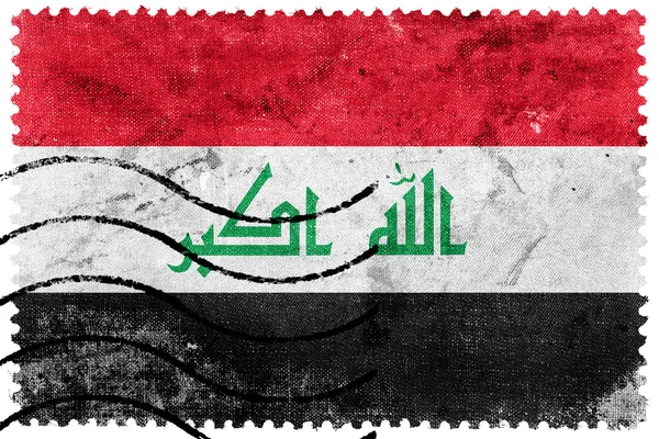 Σημαία του Ιράκ - παλιά γραμματόσημο — Φωτογραφία Αρχείου