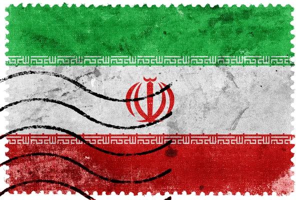 Írán vlajka - staré poštovní známka — Stock fotografie
