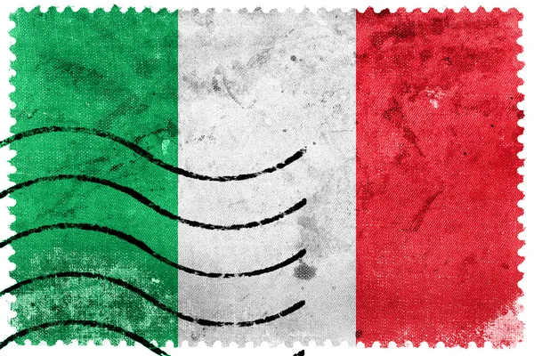 Italia Bandiera - vecchio francobollo — Foto Stock