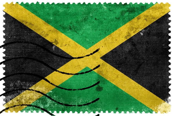 Vlajka Jamajky - staré poštovní známka — Stock fotografie