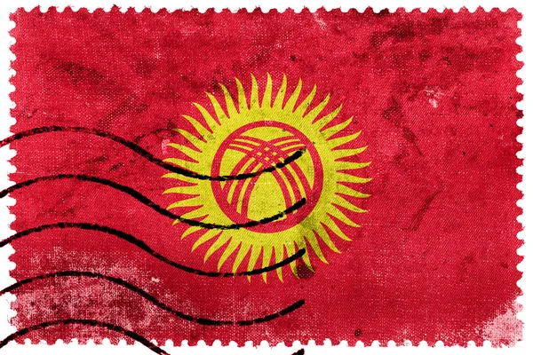 Kyrgyzstan Flag - old postage stamp — Stock Photo, Image