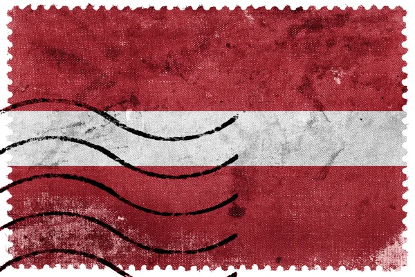 Lettland Flagge - alte Briefmarke — Stockfoto