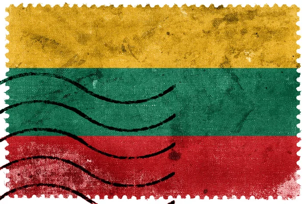 リトアニアの国旗 - 古い切手 — ストック写真