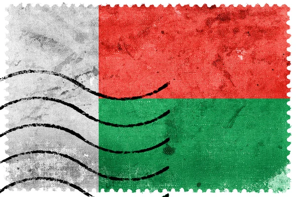 Madagaskar Flag - oude postzegel — Stockfoto