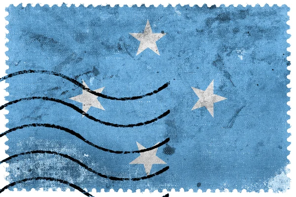 Mikronezya bayrak - eski posta pulu — Stok fotoğraf
