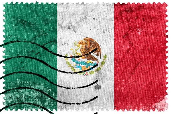 Bandeira do México - antigo selo postal — Fotografia de Stock