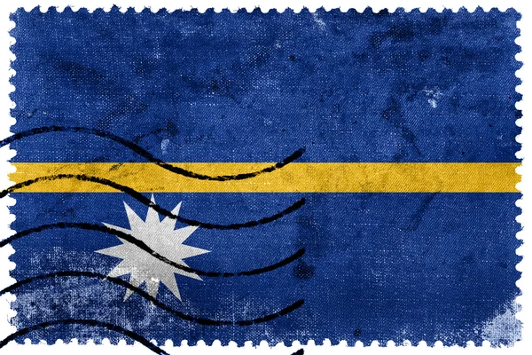 Vlajka Nauru - staré poštovní známka — Stock fotografie