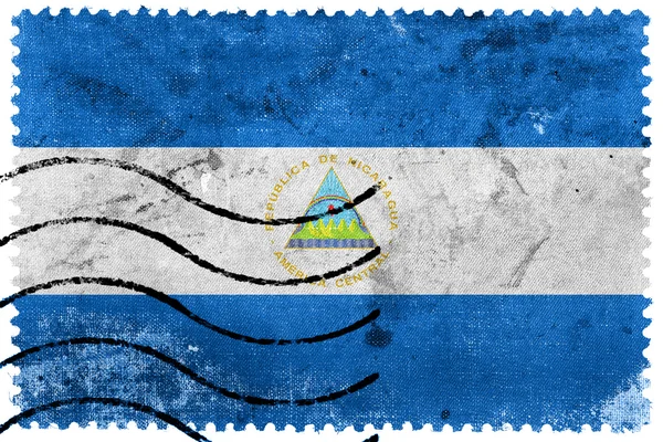 Nicaragua Flagge - alte Briefmarke — Stockfoto