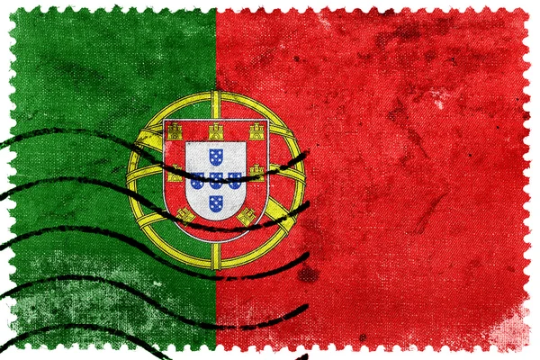 Portugal flagga - gamla frimärke — Stockfoto