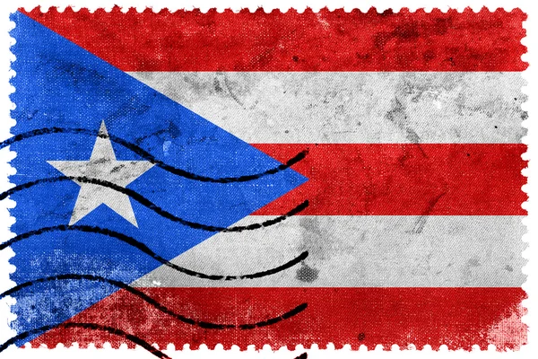 Bandeira de Porto Rico - antigo selo postal — Fotografia de Stock
