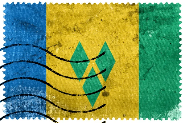 Drapeau de Saint-Vincent-et-les Grenadines - timbre-poste ancien — Photo