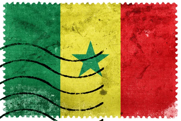 Прапор Сенегалу - старий поштова марка — стокове фото