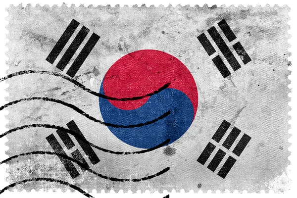 South Korea Flag - old postage stamp — Stock Photo, Image