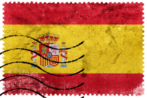 Espanha Bandeira - antigo selo postal — Fotografia de Stock