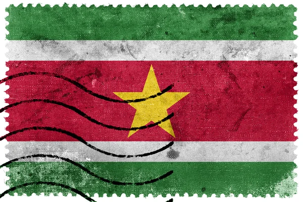 Bandeira do Suriname - antigo selo postal — Fotografia de Stock
