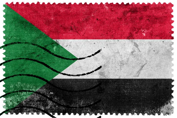 Bandera de Sudán - sello postal antiguo — Foto de Stock