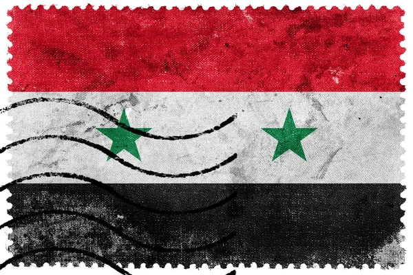 Прапор Сирії - старий поштова марка — стокове фото