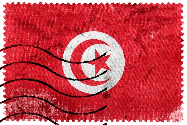 Tunesië Flag - oude postzegel — Stockfoto