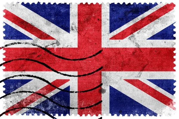 Bandeira do Reino Unido - antigo selo postal — Fotografia de Stock