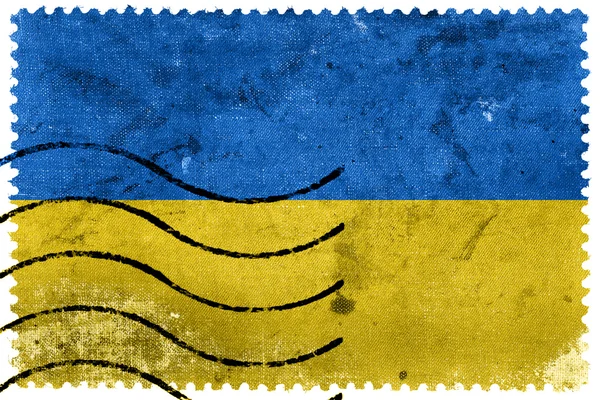 Ukrajna zászló - régi postai bélyeg — Stock Fotó