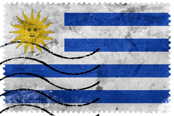 Bandeira do Uruguai - antigo selo postal — Fotografia de Stock
