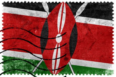 Kenya bayrak - eski posta pulu