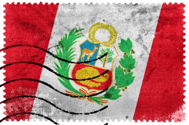 Peru bayrağı - eski posta pulu
