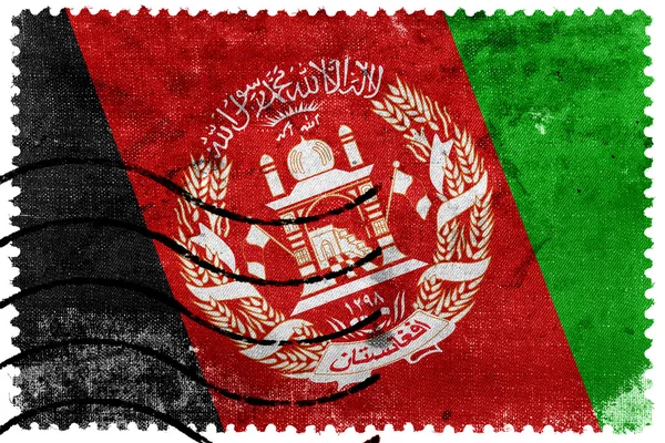 Afghanistan flagga - gamla frimärke — Stockfoto